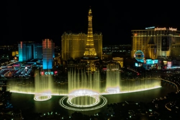 Famous fountain in Las Vegas